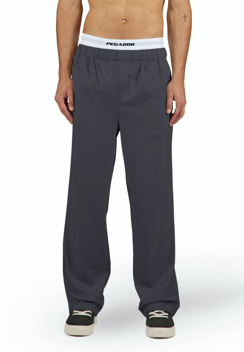 TARO WIDE SMART PANTS - Stoffhose - anthracite
