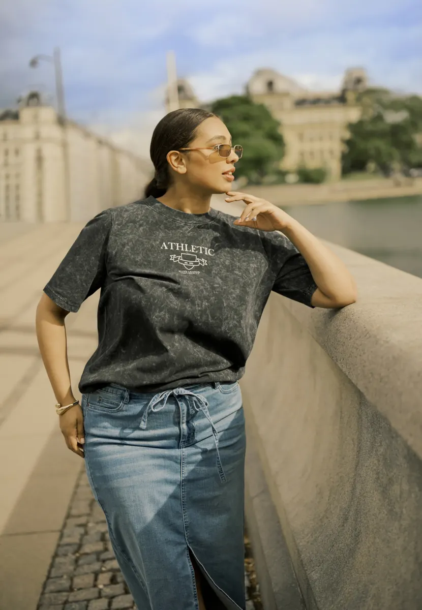 TASHA - T-Shirt print - black deep