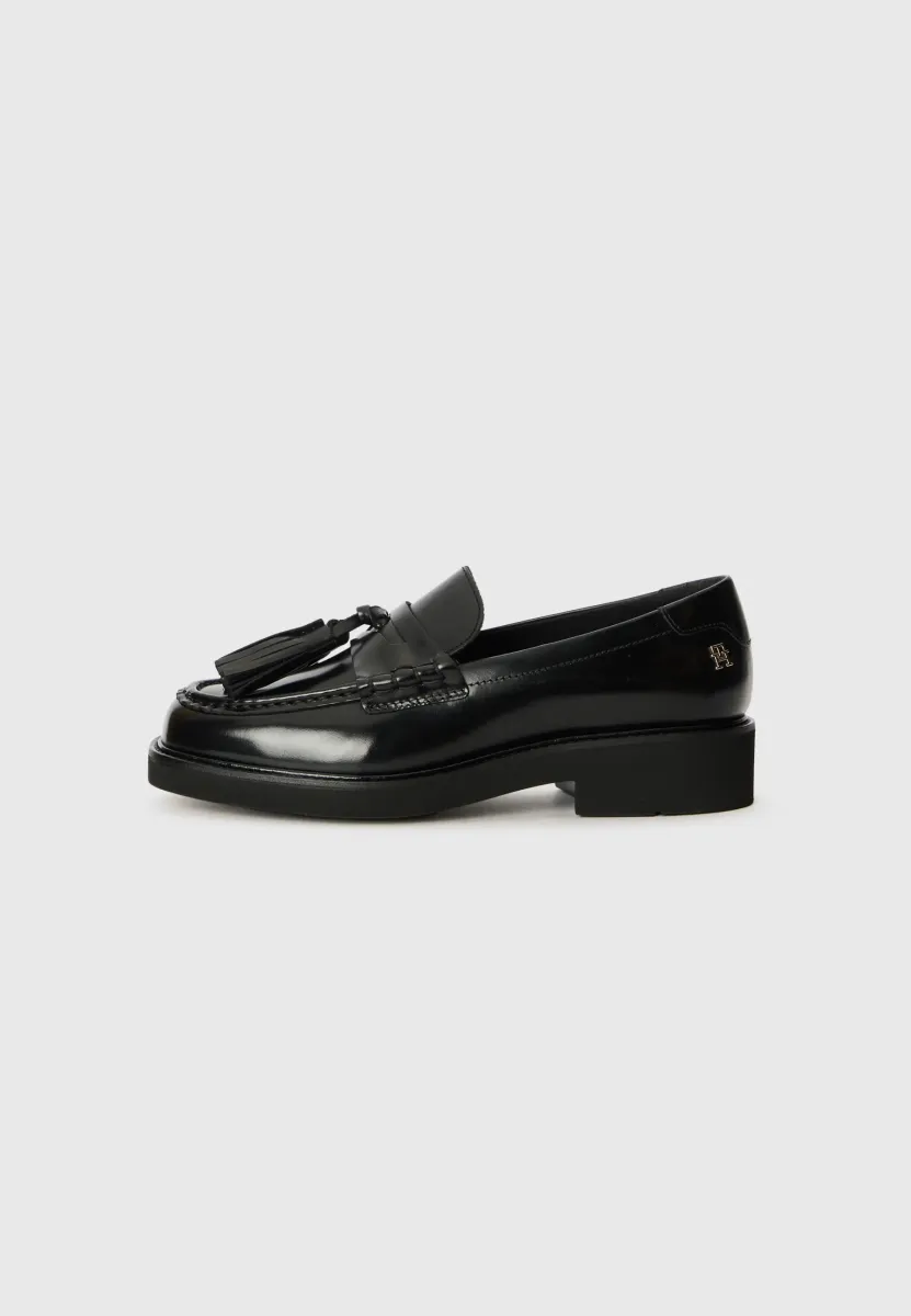 TASSEL SQUARISH - Mokassin - black