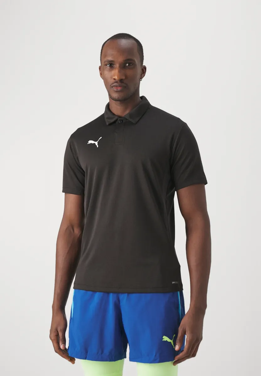 TEAMGOAL - Poloshirt - black/white/flat dark gray