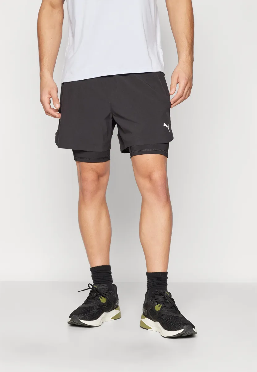 TECH 2IN1 - 2-in-1 Shorts - black