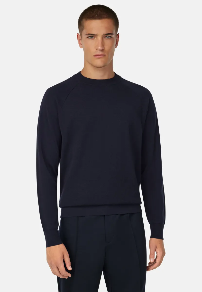 TECH CREW NECK - Strickpullover - navy blue