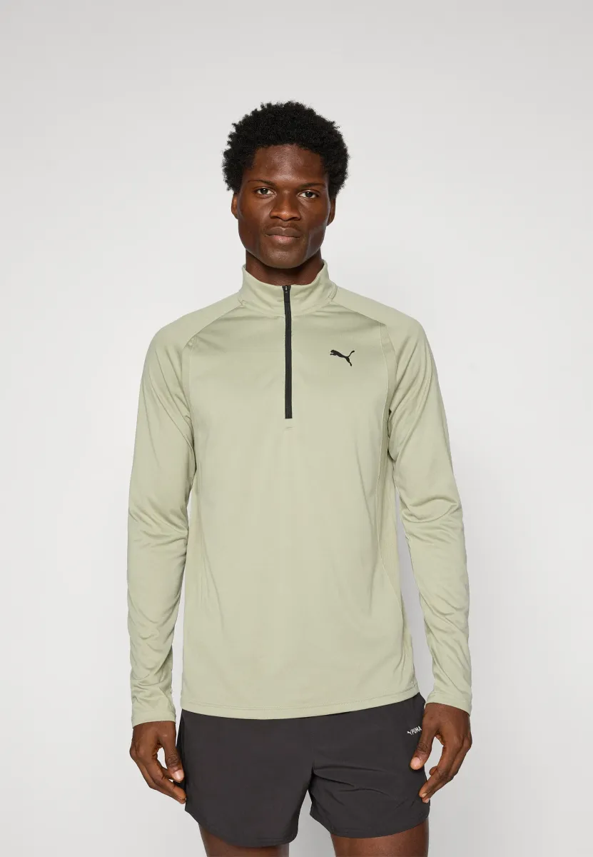 TECH FABRIC MIX 1/4 ZIP - Langarmshirt - lux army