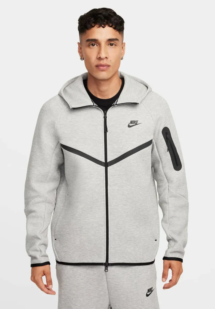 TECH FLEECE - Sweatjacke - dk grey heather black