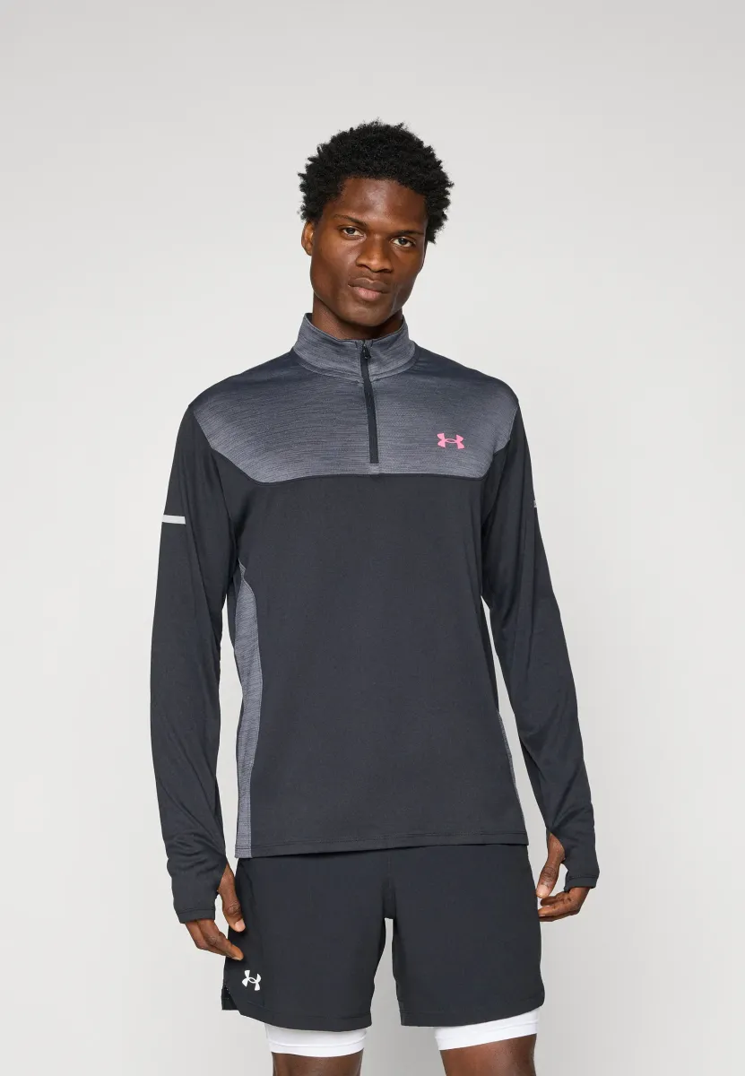 TECH UTILITY 1/4 ZIP - Langarmshirt - black/super pink