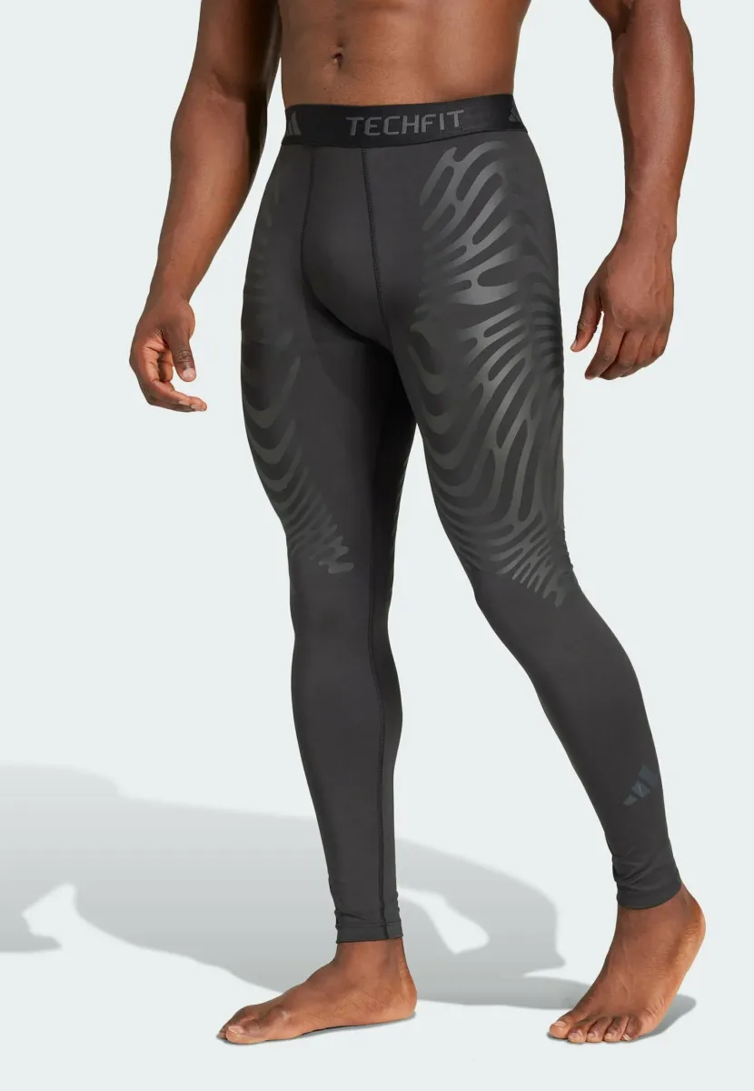 TECHFIT CONTROL LONG - 3/4 Sporthose - black