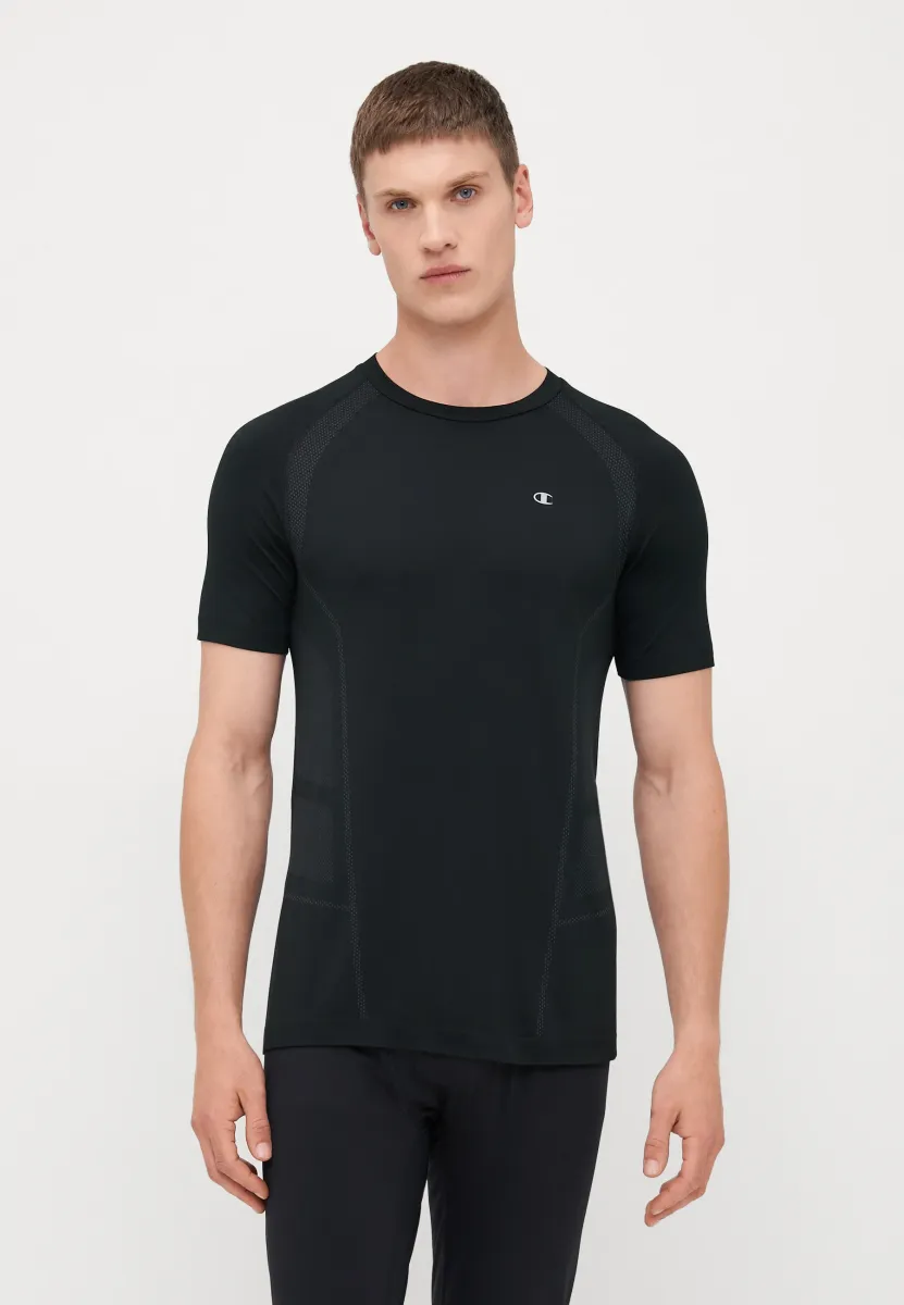 TECHNICAL SEAMLESS CREWNECK - Sport T-Shirt - black