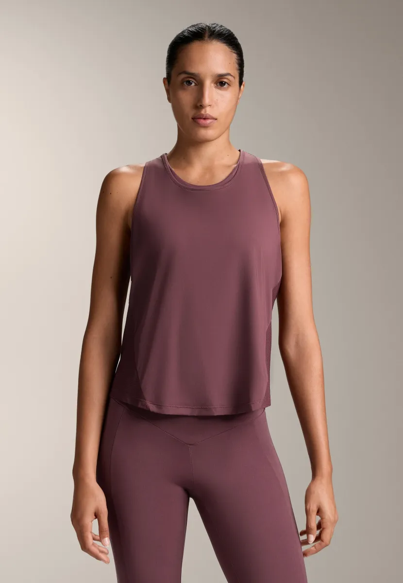 TECHNICAL SLEEVELESS  - Top - mottled dark purple