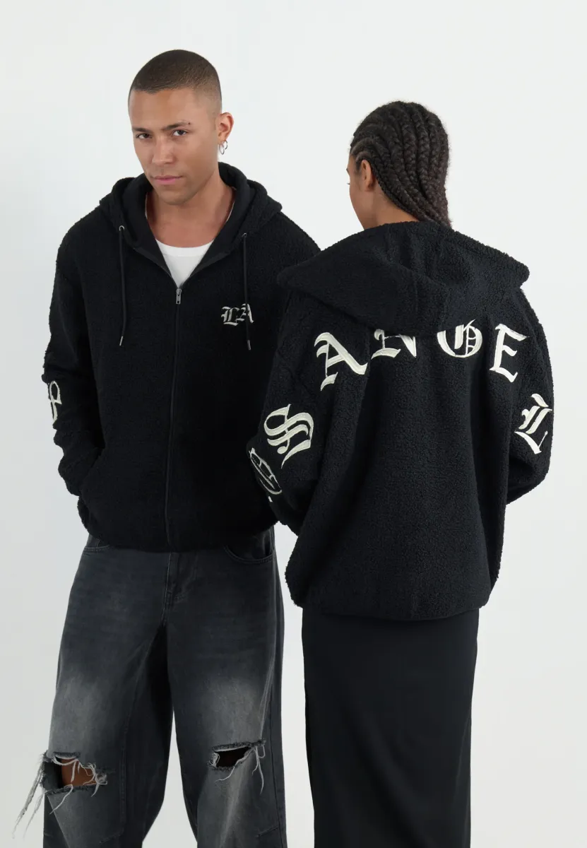 TEDDY JACKET UNISEX - Fleecejacke - black