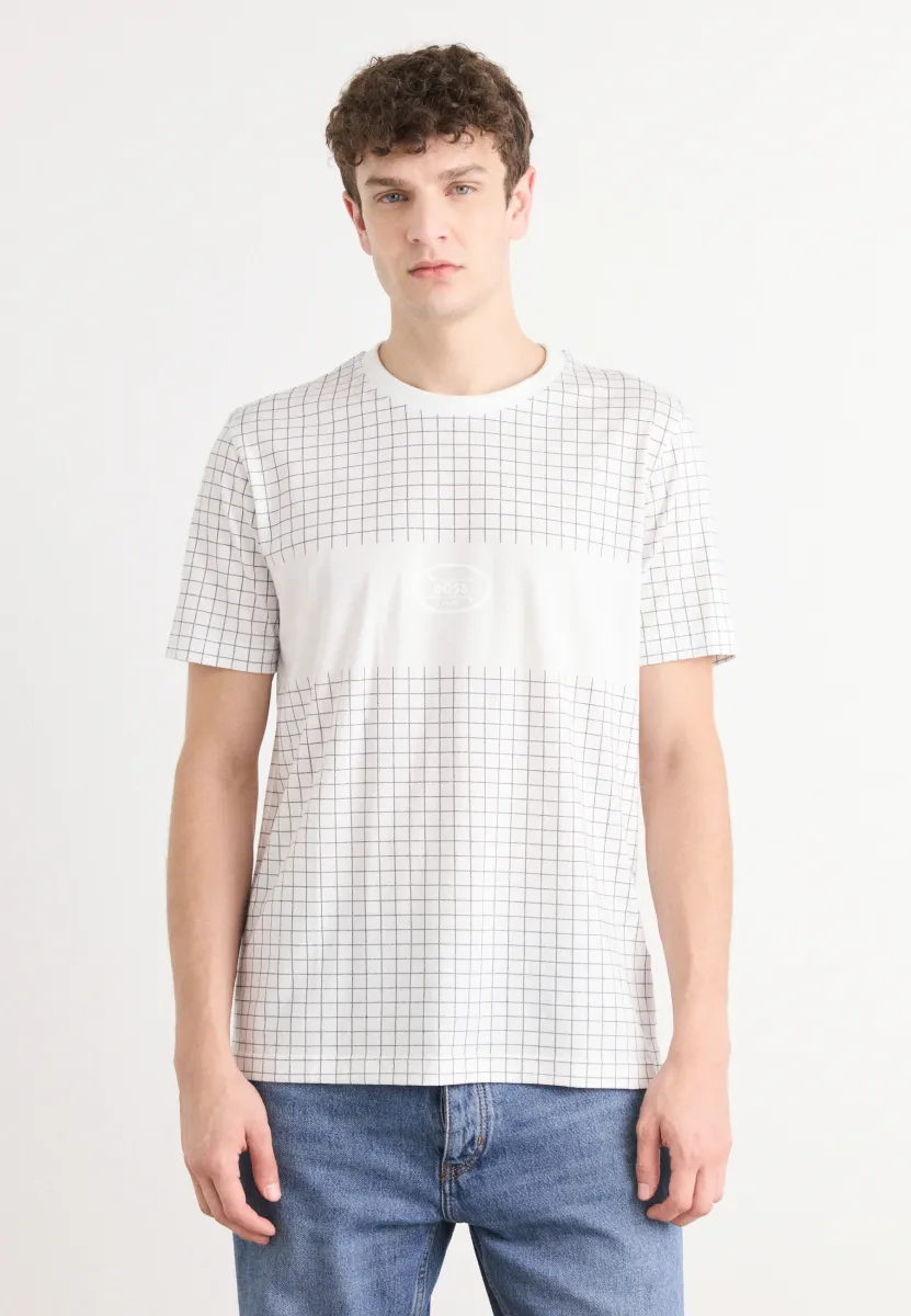 TEE CHECK  - T-Shirt print - white
