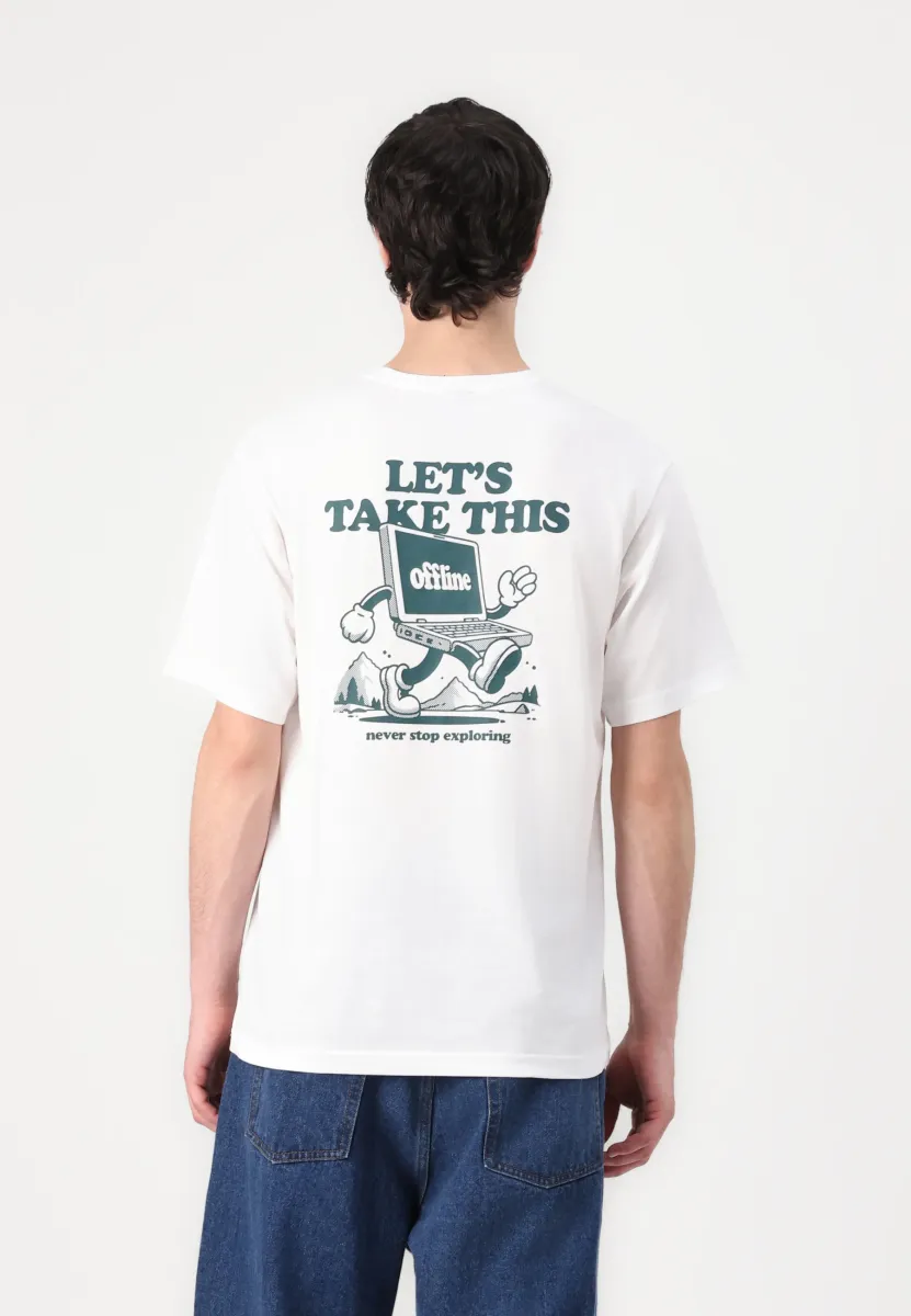 TEE EXPLORE - T-Shirt print - white/deep nori