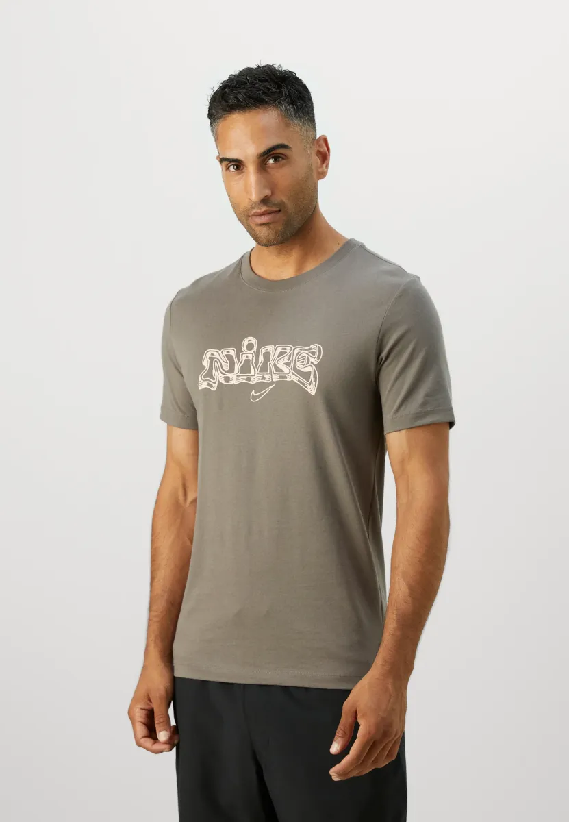 TEE FITNESS - T-Shirt print - cave stone/washed coral