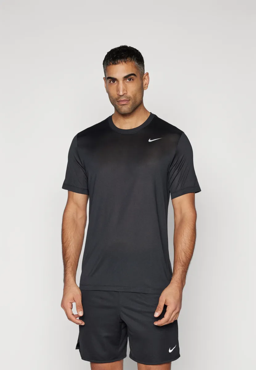 TEE RESET - Sport T-Shirt - black/matte silver