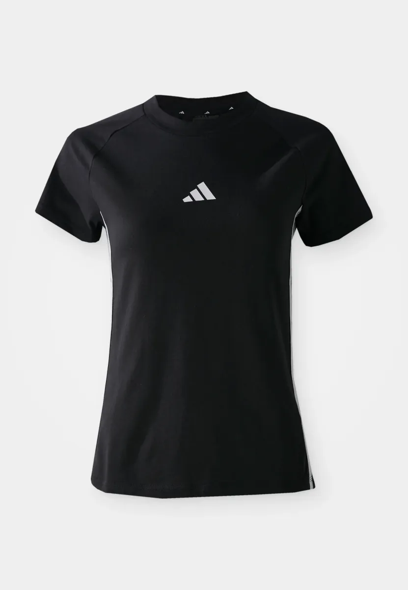 TEE - T-Shirt print - black/silver-coloured
