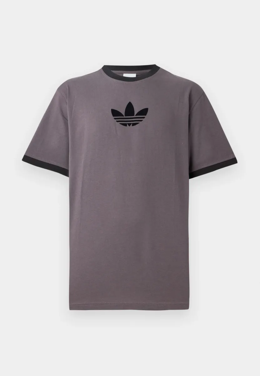 TEE - T-Shirt print - grey strata/black