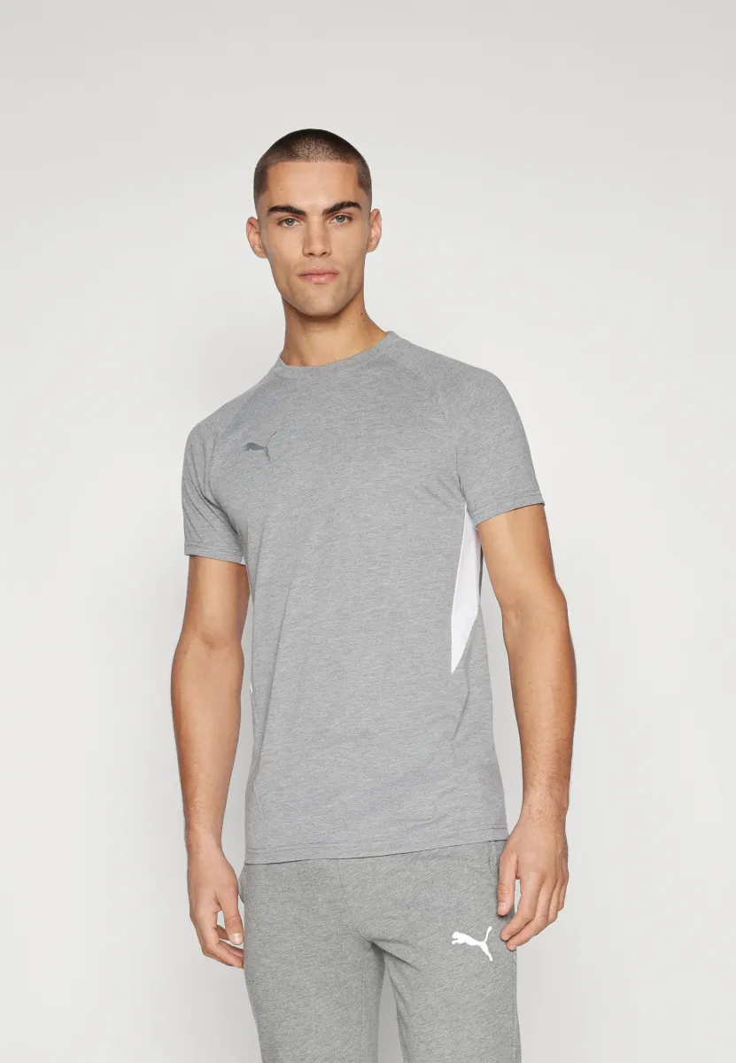 TEE - T-Shirt print - medium gray heather/silver/white