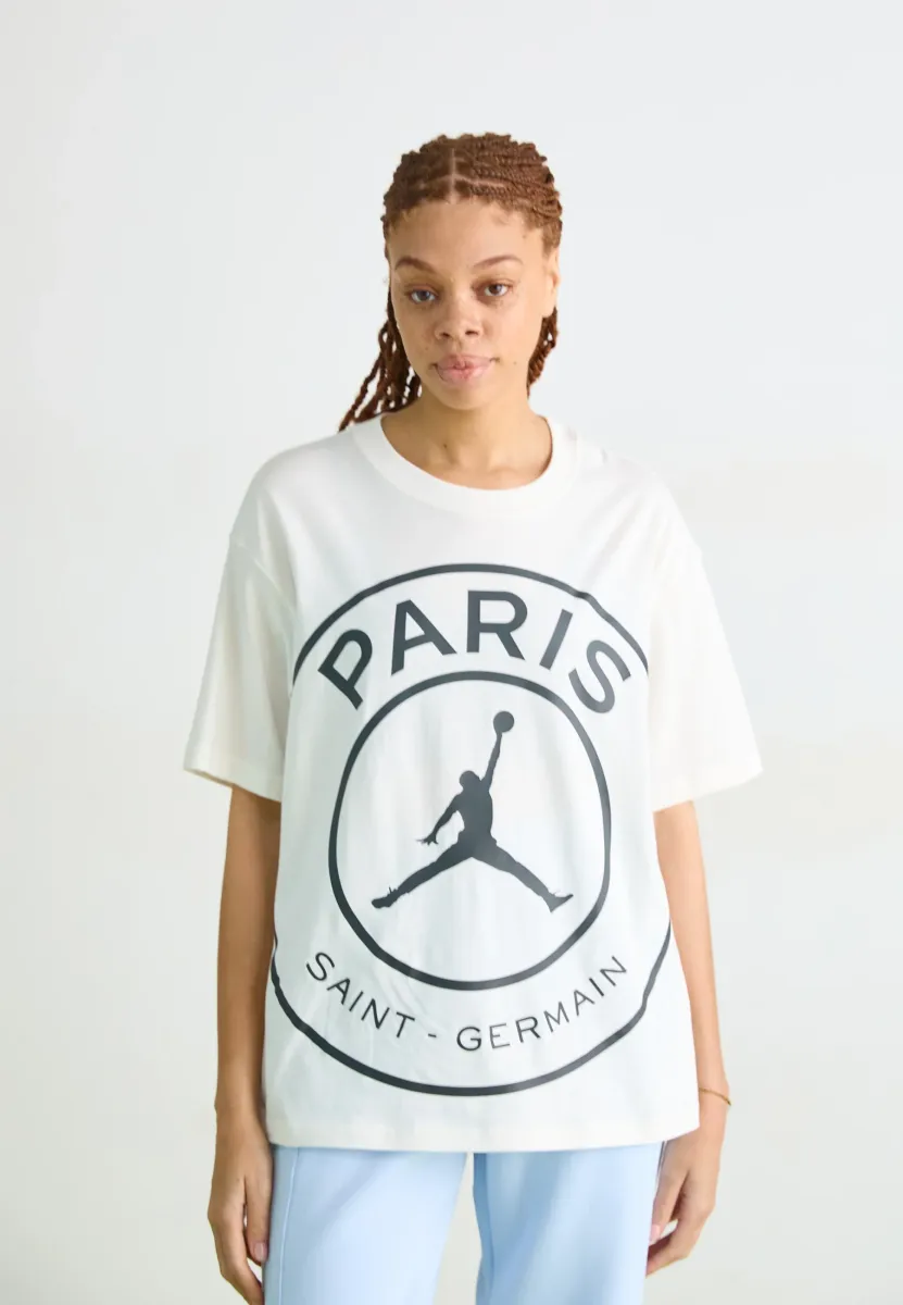 TEE - T-Shirt print - sail/anthracite