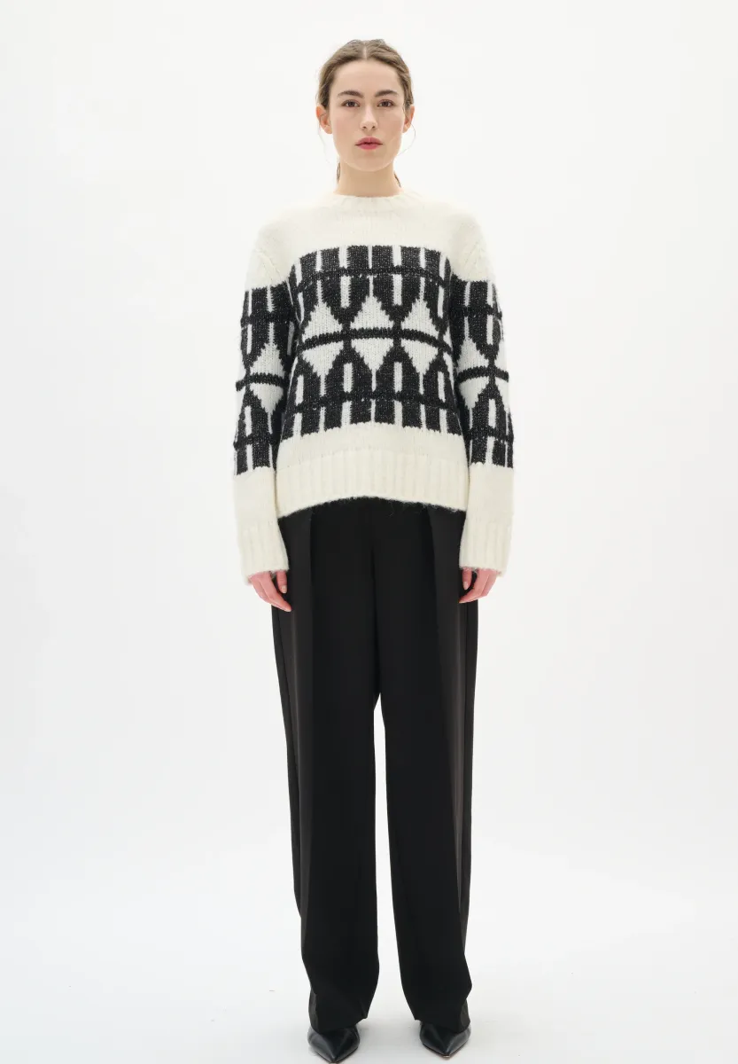 TEIIW PULLOVER - Strickpullover - light lurex fairisle