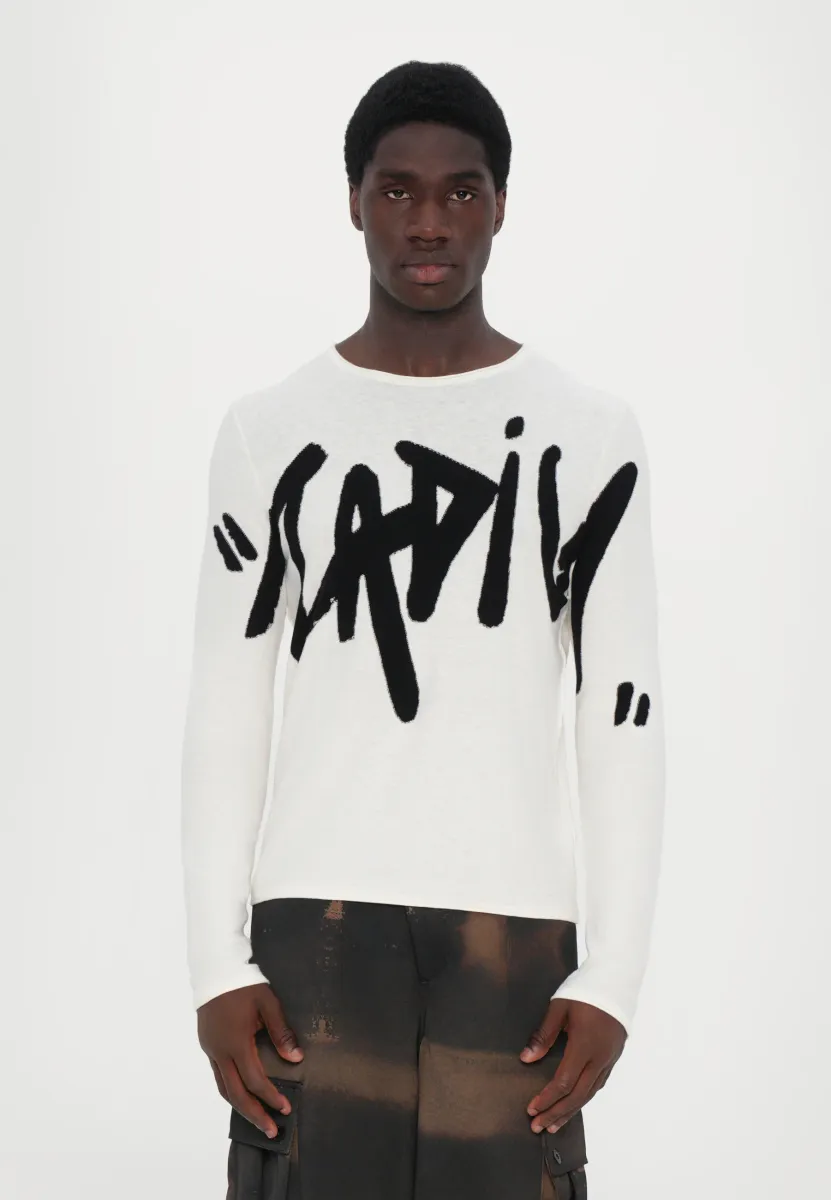 TEISS SKULL - Strickpullover - ecru