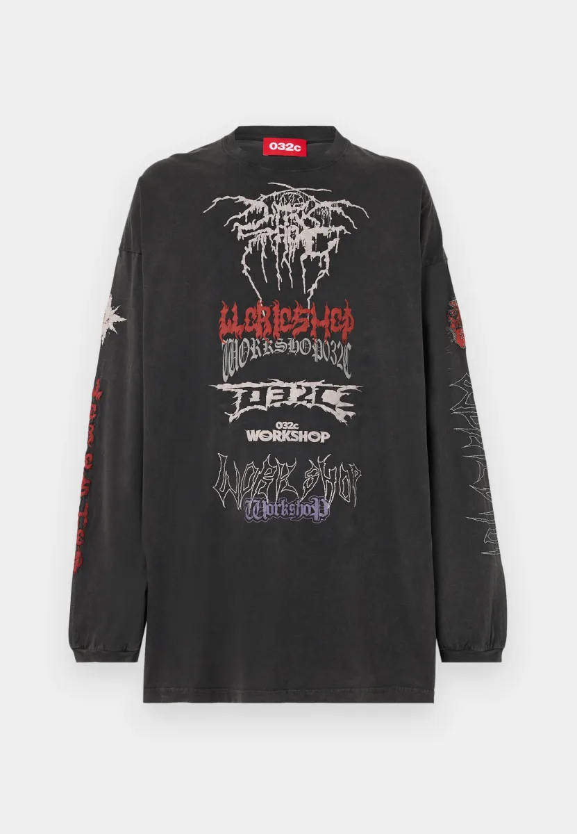 TELEPRESENCE OVERSIZED LONG SLEEVE UNISEX - Langarmshirt - faded black