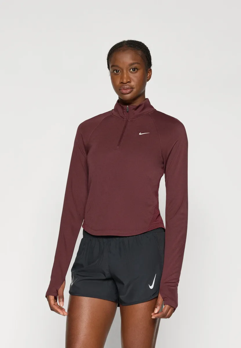 TEMPO - Langarmshirt - burgundy crush/reflective silver-coloured