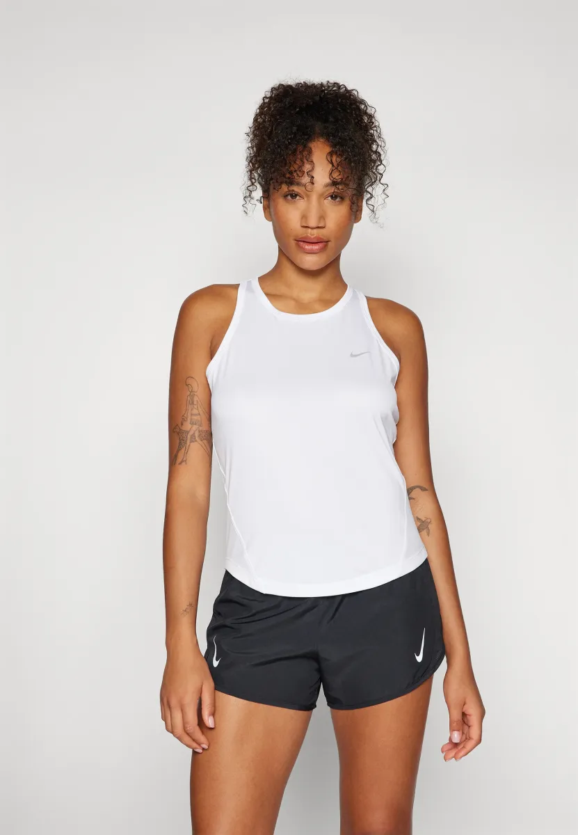 TEMPO TANK - Top - white/reflective silver