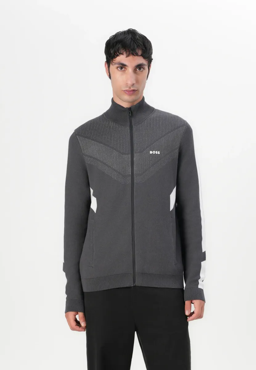TENNIS RETRO - Strickjacke - dark grey