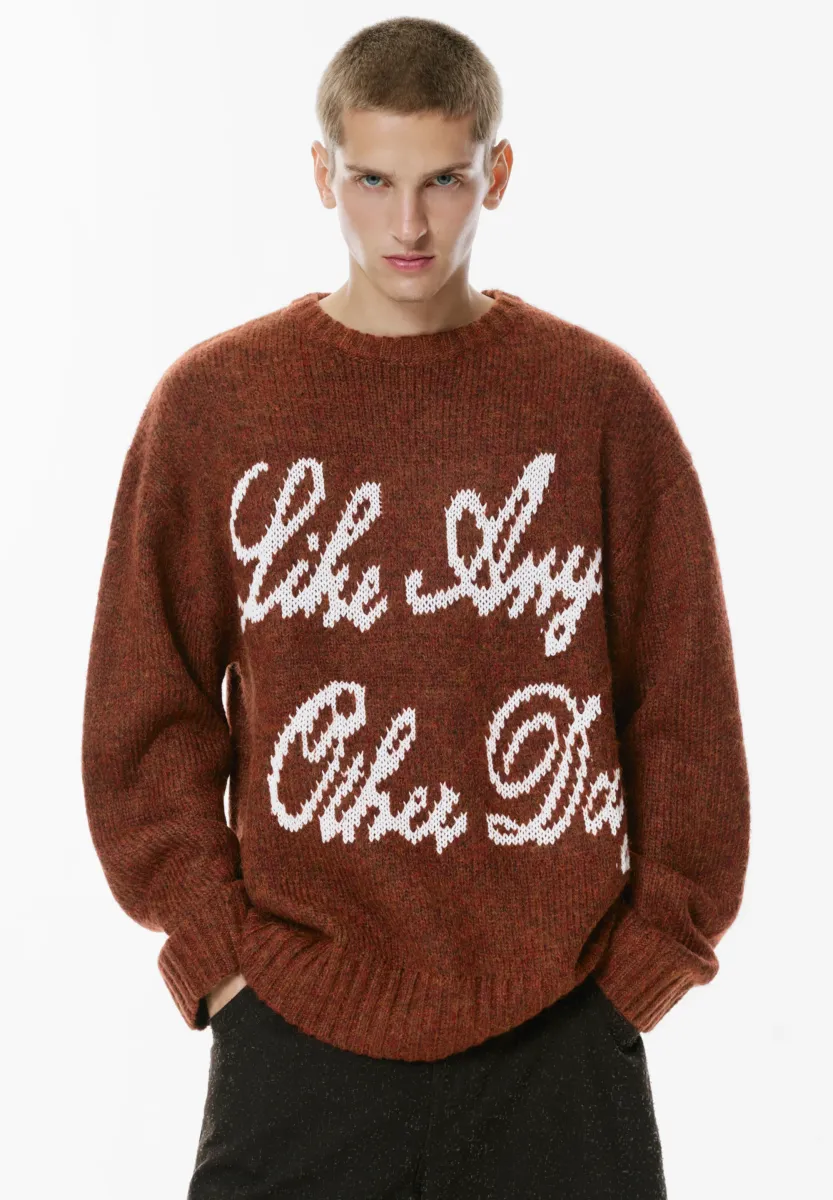 TEXT - Strickpullover - brown