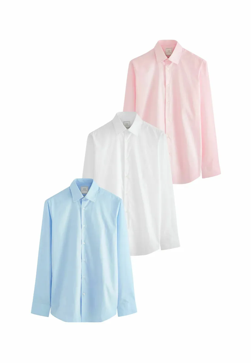 TEXTURE 3 PACK - Hemd - white light blue light pink