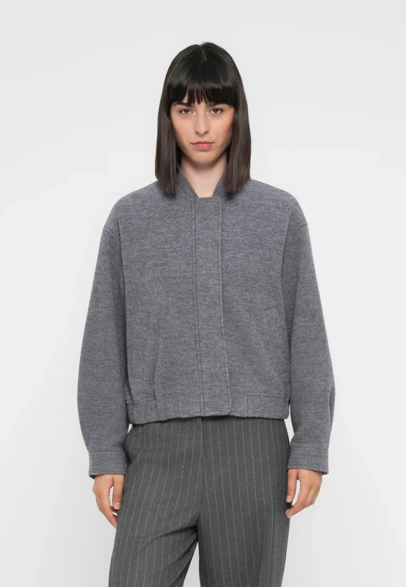 TEXTURE - Bomberjacke - mid grey heather