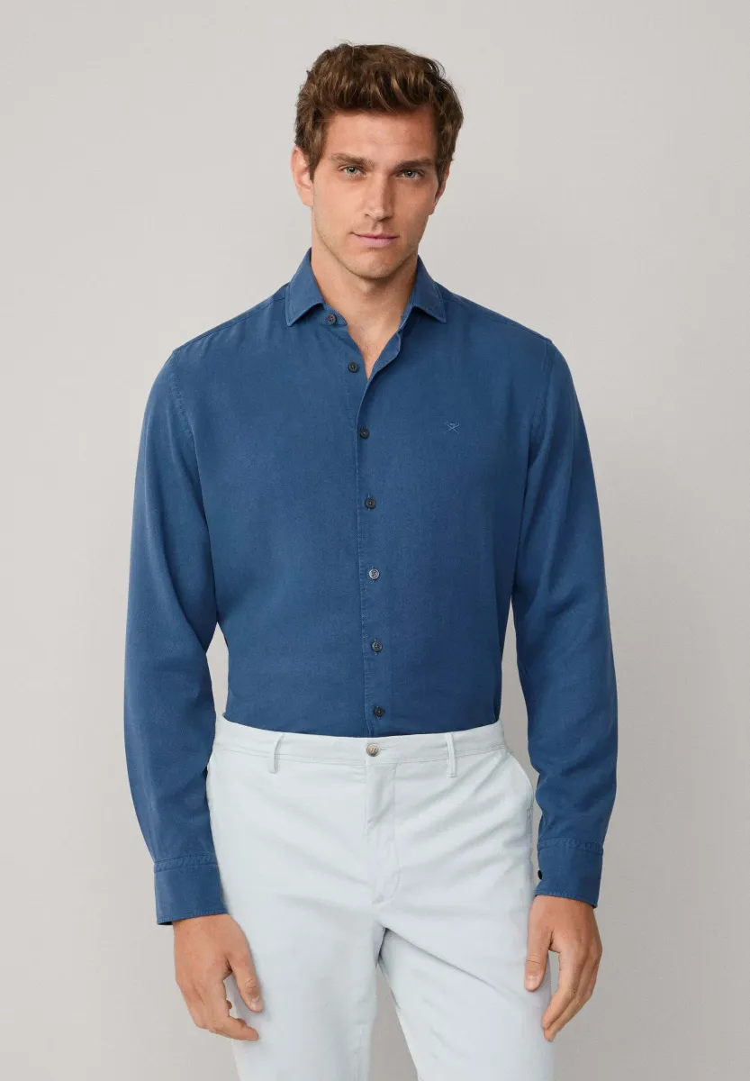 TEXTURE - Hemd - dark denim blue