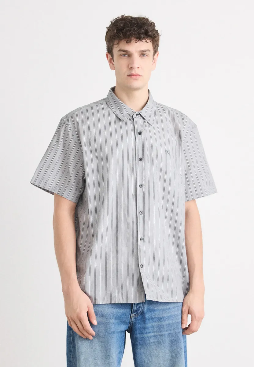 TEXTURED EASY SHIRT - Hemd - black