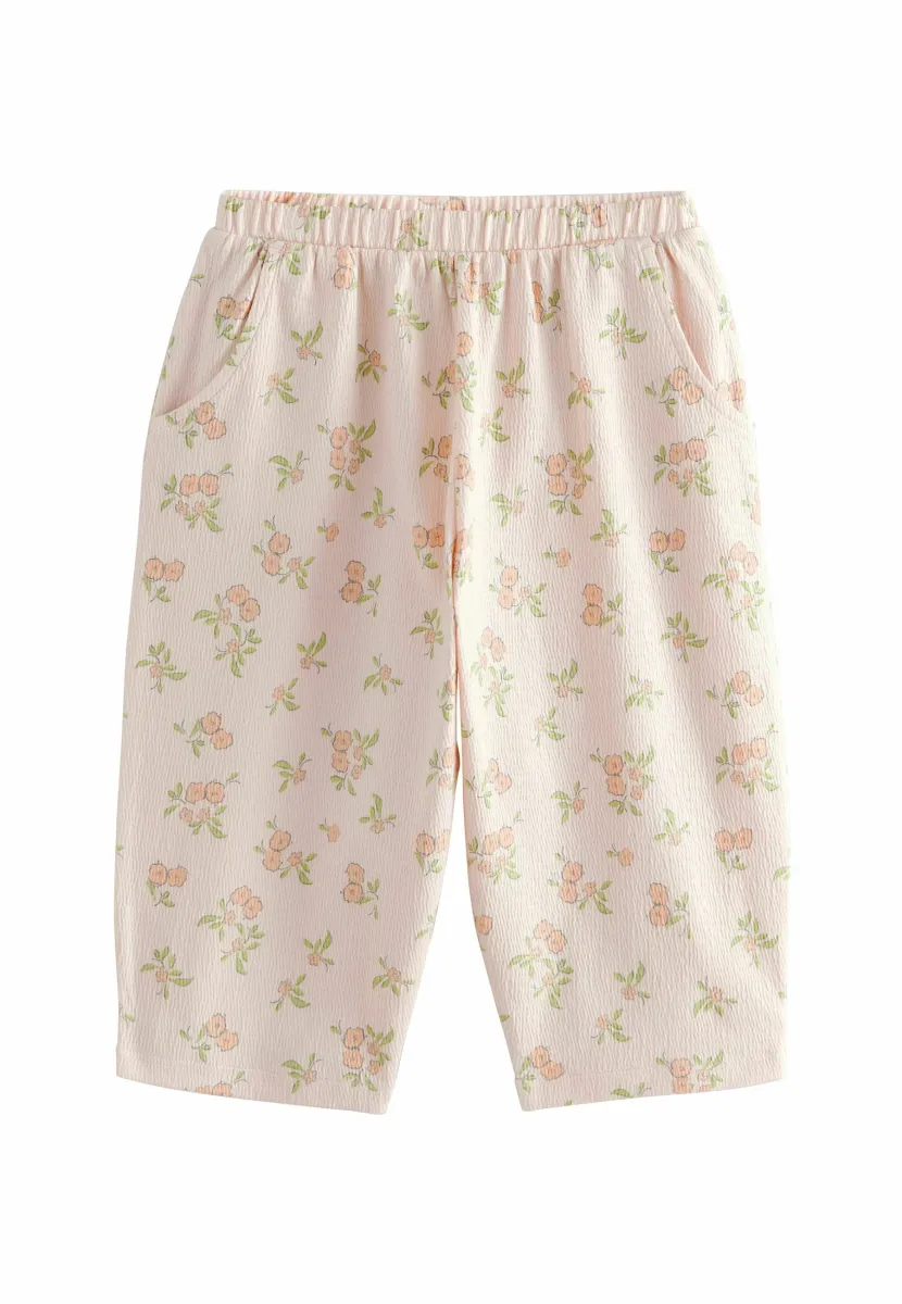 TEXTURED PODGY - Stoffhose - pink ditsy floral