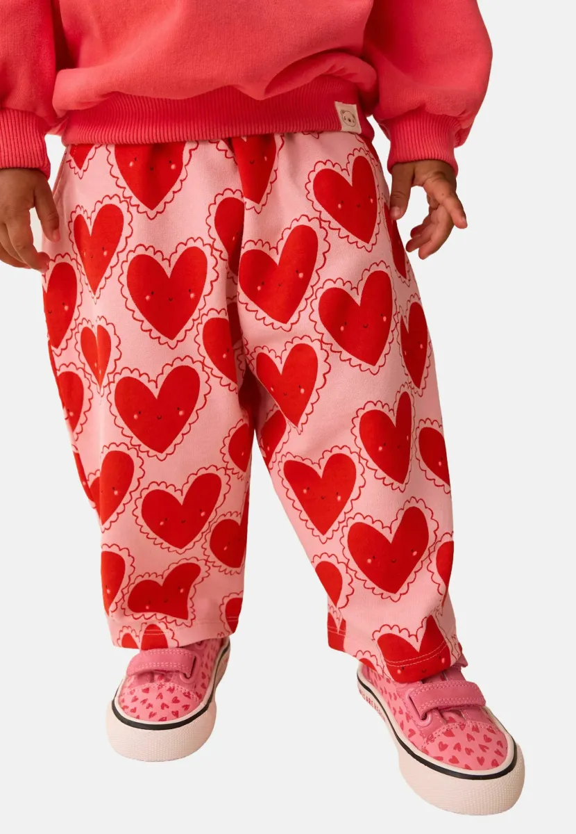 TEXTURED PODGY - Stoffhose - red heart