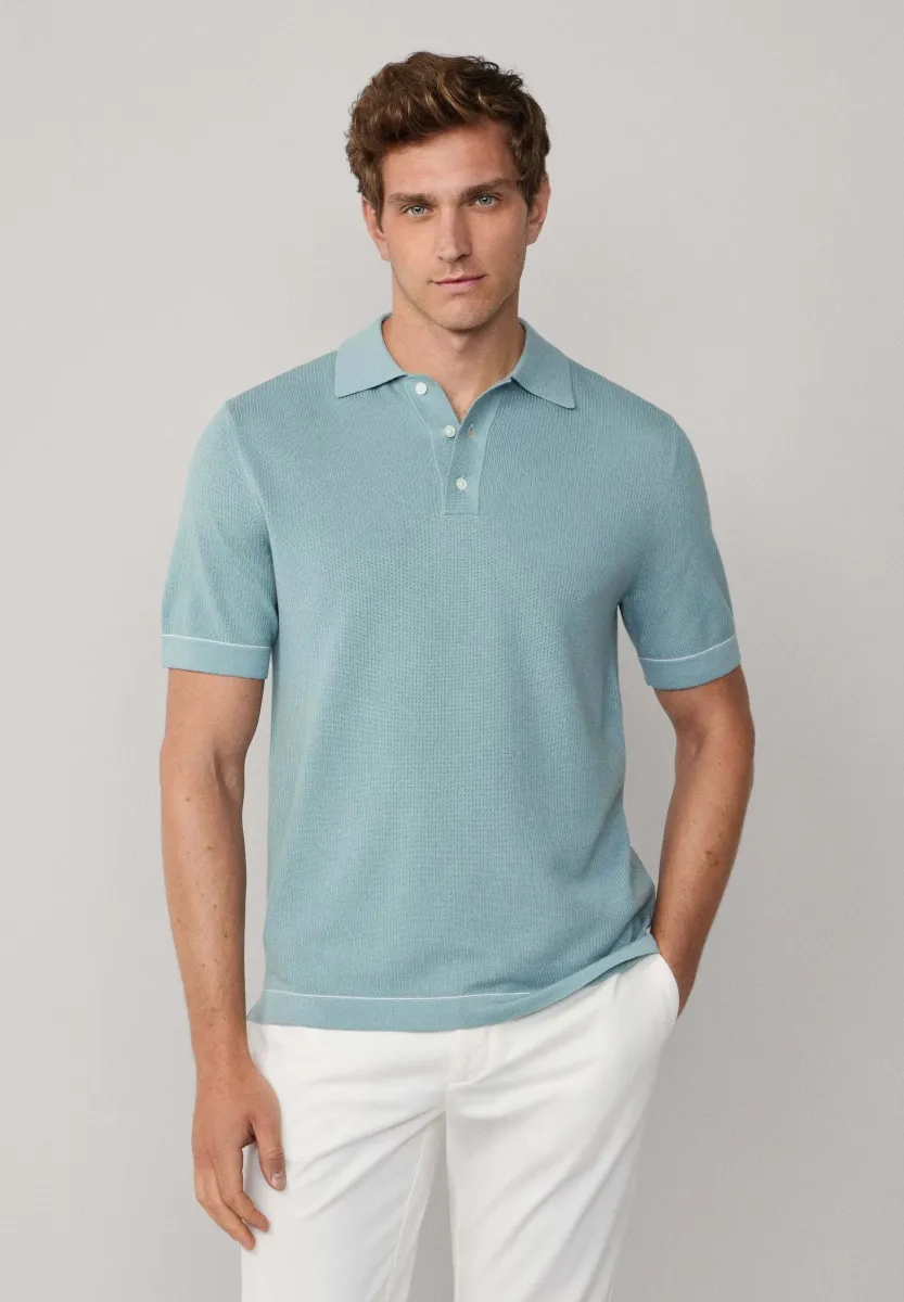 TEXTURED - Poloshirt - lagoon blue