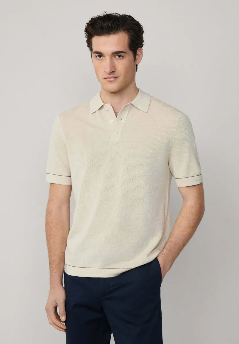 TEXTURED - Poloshirt - stone beige