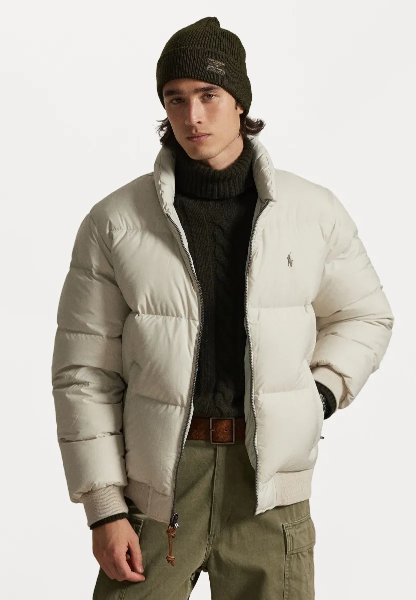 TEXTURED RIPSTOP DOWN JACKET - Winterjacke - khaki stone