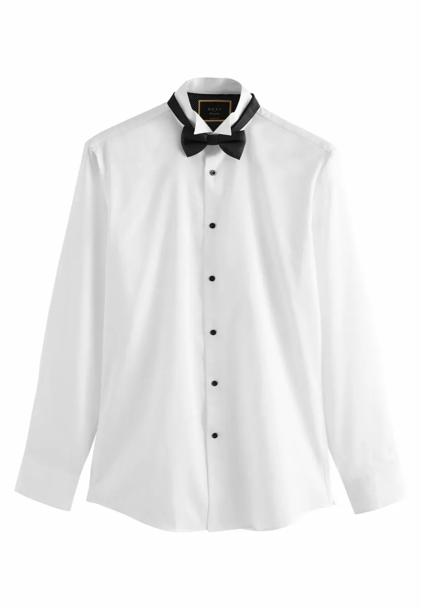 TEXTURED  SINGLE CUFF WING COLLAR PACK SET - Businesshemd - white