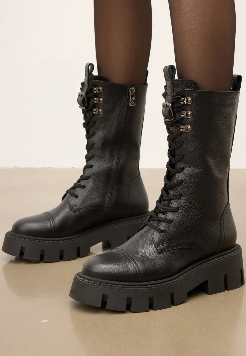 THALIE - Plateaustiefelette - black