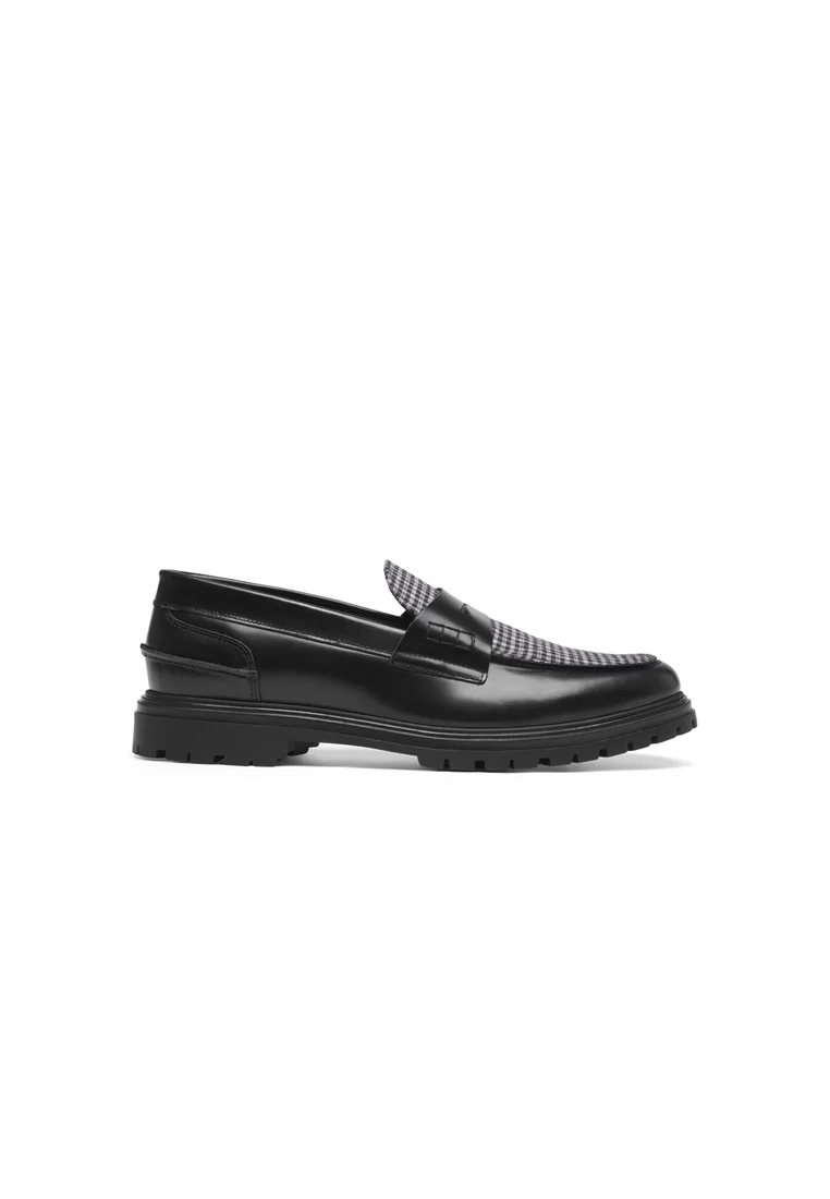 THATCHER CHECK PENNY  UNISEX - Slipper - black