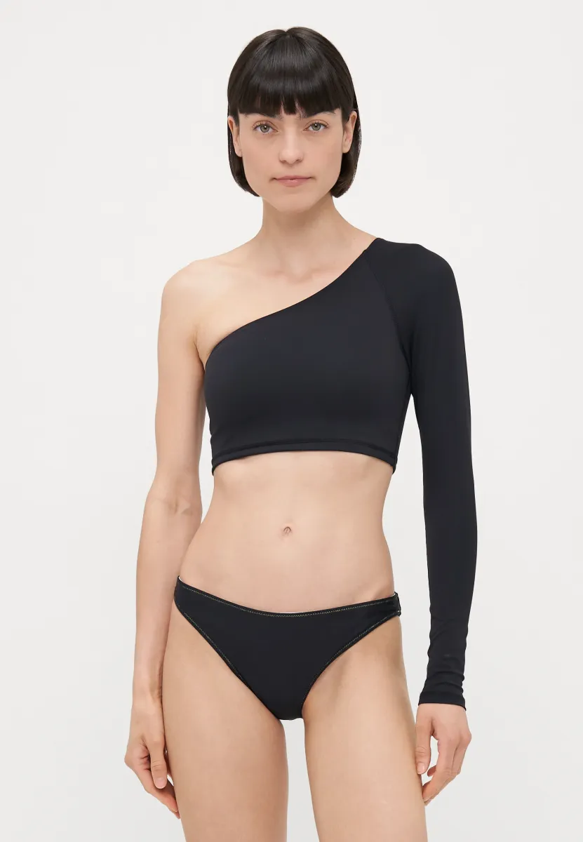 THE CONTOUR ONE SHOULDER - Bikini-Top - black