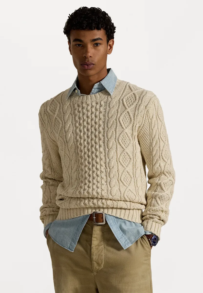 THE ICONIC FISHERMAN'S JUMPER - Strickpullover - oatmeal combo