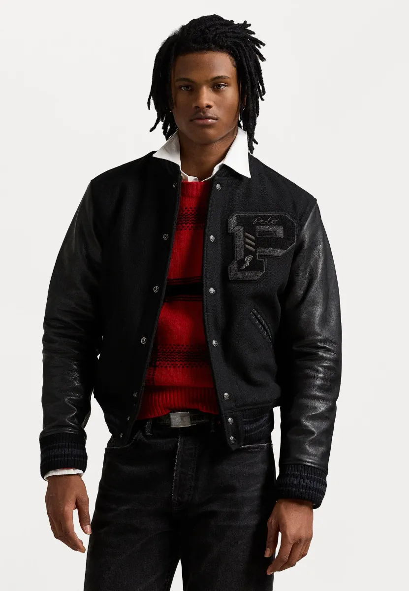THE ICONIC LETTERMAN JACKET - Bomberjacke - black