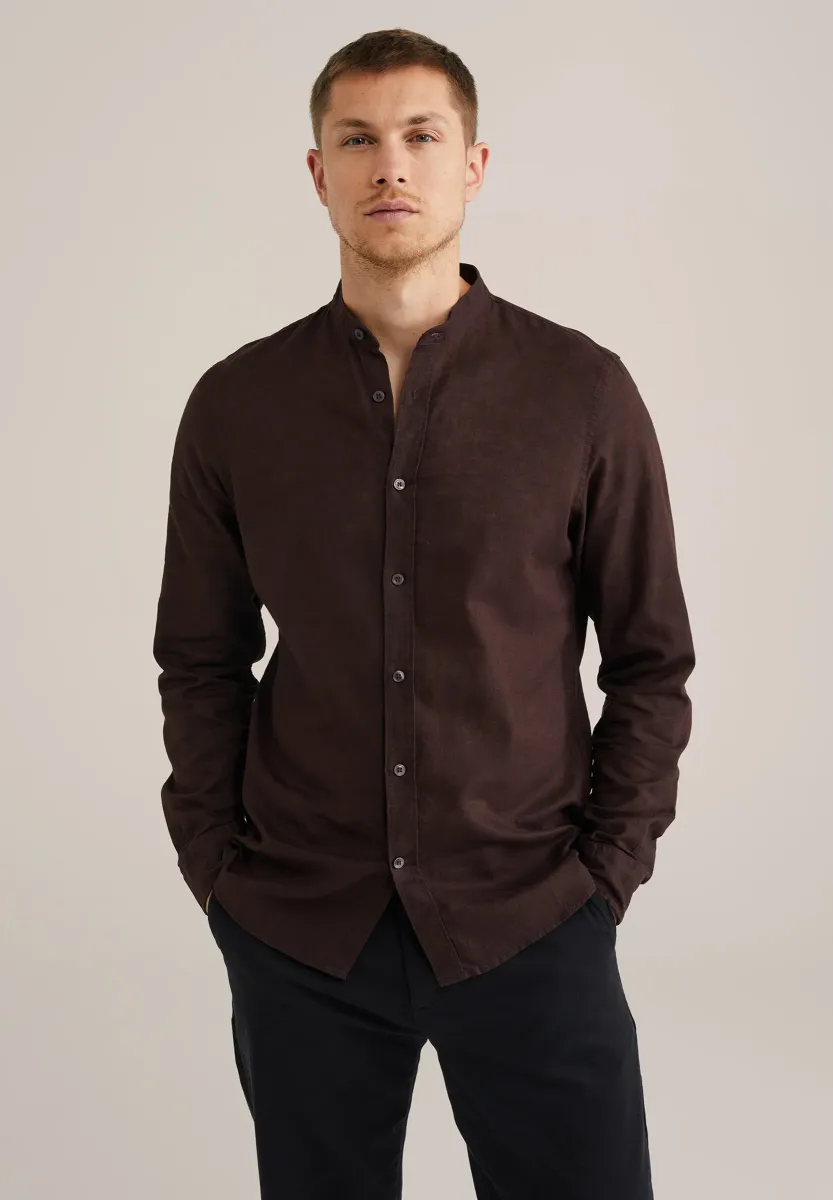 THE LINEN - Hemd - dark brown