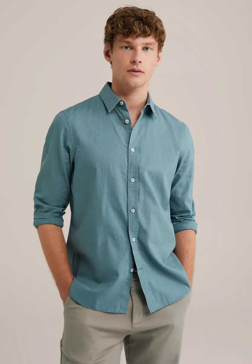 THE LINEN - Hemd - green blue