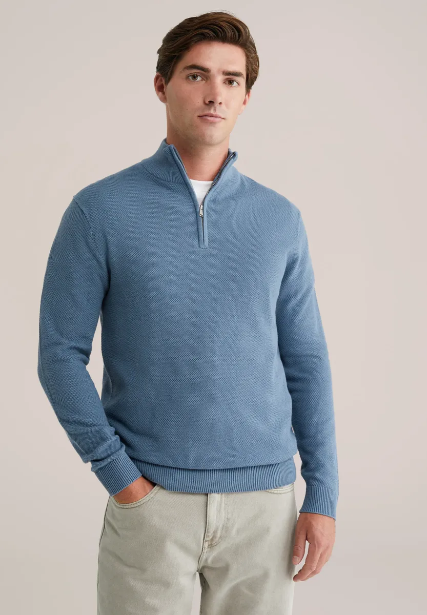 THE PIQUE - Strickpullover - light blue
