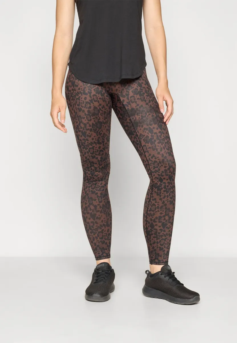 THE PRINTED ONE LEGGINGS - Tights - brown/multi-coloured