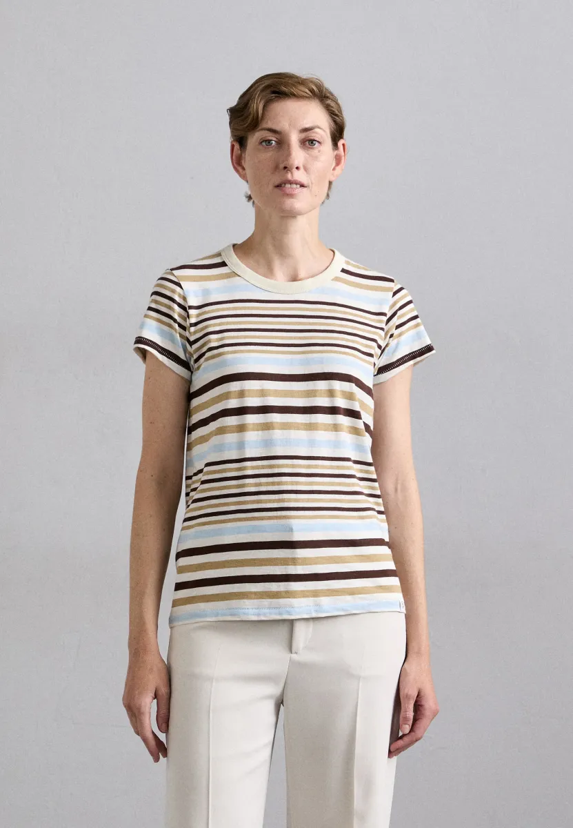 THE SLUB STRIPED TEE - T-Shirt print - multi-coloured