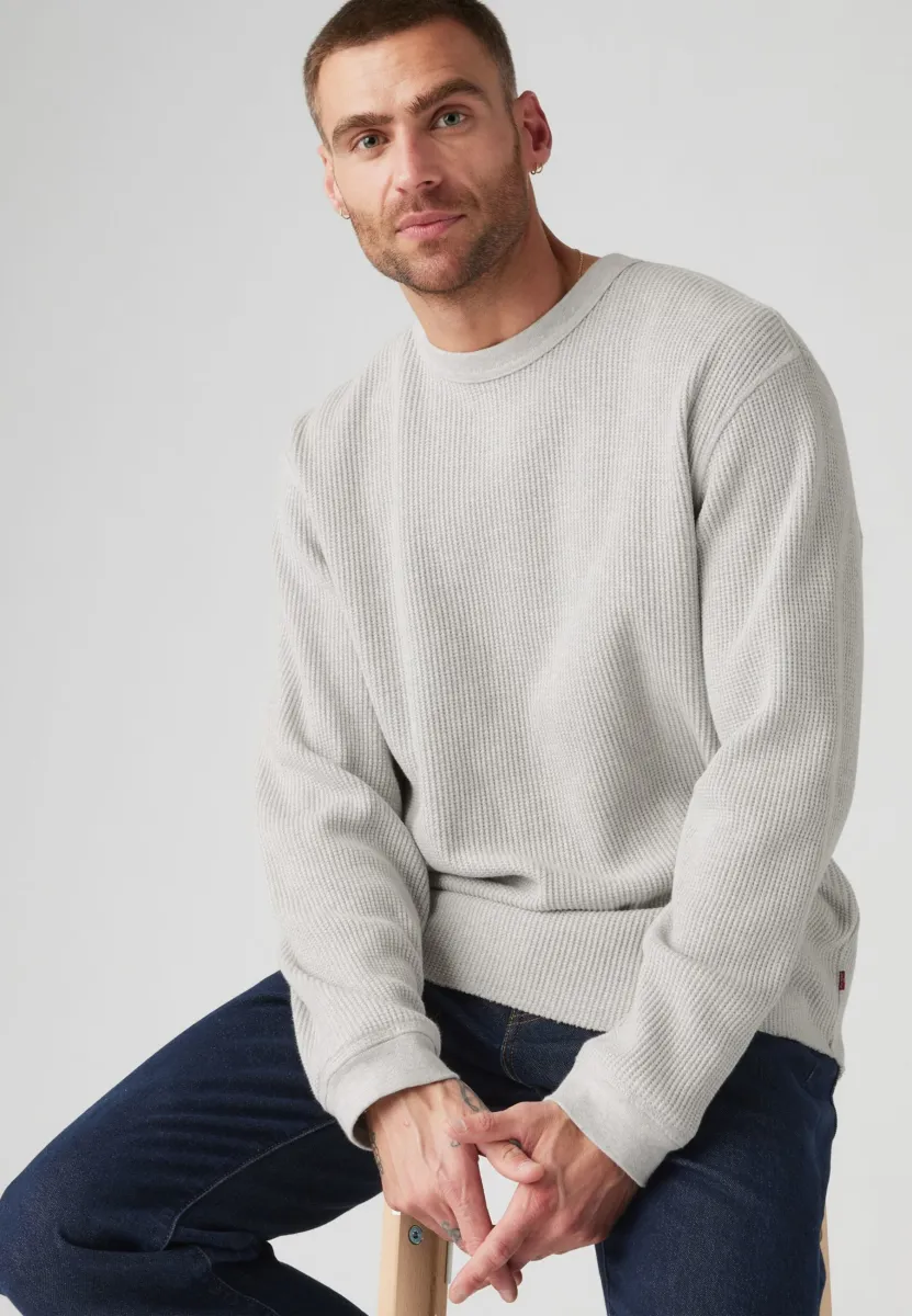 THERMAL TEE - Strickpullover - light gray htr bros bc03