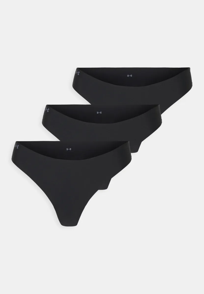 THONG PURE NO SHOW SOLID 3 PACK - String - black